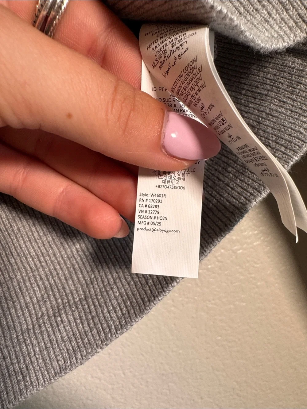 ALO Yoga Scholar Knit Cropped Full Zip Jacket in Athletic Heather Gray - XXS